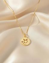 Colar Corrente Banhado Ouro 18k Pingente Signos Horóscopo - Touro Colar Corrente Banhado Ouro 18k Pingente Signos Horóscopo - Touro