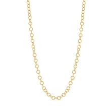 Colar corrente banhado ouro 3x 24k 18k e 22k feminino elo cadeado 42 cm rommanel 531151
