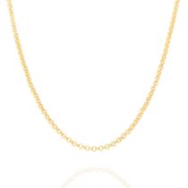 Colar corrente banhado ouro 3x 24k 18k e 22k feminino elo portugues rommanel 40cm 42cm 530676 530677
