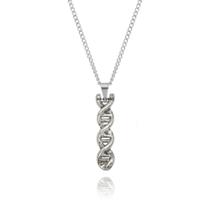 Colar corrente cadeia de dna masculino feminino gargantilha aço inox prateado choker