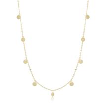 Colar corrente chapa redonda banhado a ouro 18k