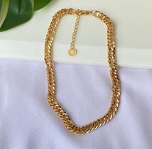 Colar Corrente Chocker Gargantilha Dourada semijoias Colar Corrente Chocker Gargantilha Dourada semijoias