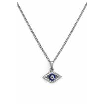 Colar Corrente Chocker Olho Grego Aço Inox Antialérgico 45 Cm Prateado Resistente Hipoalergênico Proteção Delicado Fé Co Colar Corrente Chocker Olho Grego Aço Inox Antialérgico 45 Cm Prateado Resistente Hipoalergênico Proteção Delicado Fé Co
