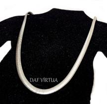 Colar corrente cobra aço inox 55cm 6mm