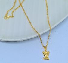 Colar Corrente com Pingente Animal de Estimação Pet Cachorro Dog Gatinho Folheado Ouro Dourado Tendência