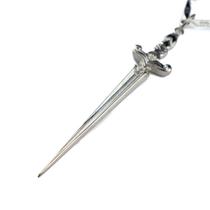 Colar Corrente com Pingente Espada 9 cm Prateada