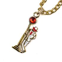 Colar Corrente com Pingente Zé Pelintra 4 cm Dourado