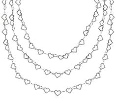 Colar Corrente Coração Entrelaçado Prata 925 1,5 m