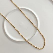 Colar corrente cordão baiano 70cm banhado a ouro 18k Colar corrente cordão baiano 70cm banhado a ouro 18k