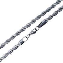 Colar Corrente Cordão Baiano de Aço Inox 4 mm Unissex