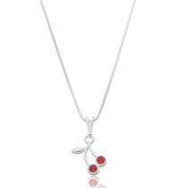 Colar Corrente Cordão Cerejinha Prata
