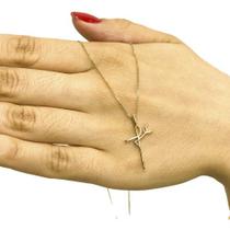 Colar Corrente Cordao Fé Folheada A Ouro 18k