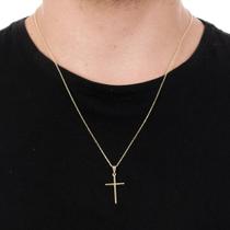 Colar Corrente Dourado Feminina ou Masculino De Cruz Fina Banhado A Ouro 18k Banho Antialérgico Marca Andréia Branco Acessórios Colar Corrente Dourado Feminina ou Masculino De Cruz Fina Banhado A Ouro 18k Banho Antialérgico Marca Andréia Branco Acessórios