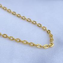 Colar Corrente Elo Cadeado Banhado a Ouro 18k Colar Corrente Elo Cadeado Banhado a Ouro 18k