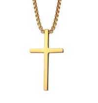 Colar Corrente em Aço Crucifixo Dourado Future Long Colar Corrente em Aço Crucifixo Dourado Future Long