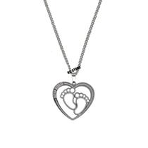 colar corrente em aço inox antialérgico não escurecer pingente pezinho de bebê coração muito amor colar corrente em aço inox antialérgico não escurecer pingente pezinho de bebê coração muito amor
