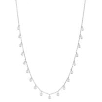 Colar Corrente Feminina Choker De Prata 925 Pedra Zircônia
