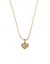 Colar Corrente Feminina Pingente Amor Coração Branco Letra Inicial C Personalizada Banhado a Ouro 18k.