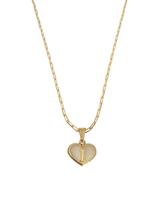 Colar Corrente Feminina Pingente Amor Coração Branco Letra Inicial I Personalizada Banhado a Ouro 18k.