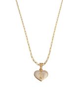 Colar Corrente Feminina Pingente Amor Coração Branco Letra Inicial U Personalizada Banhado a Ouro 18k.