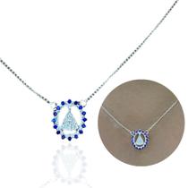 Colar Corrente Feminina Prata 925 Nossa Senhora Aparecida Um Símbolo de Fé e Proteção Rf.11