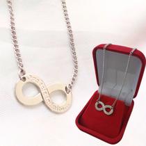 Colar Corrente feminino pingente infinito Gargantilhas Colar Corrente feminino pingente infinito Gargantilhas