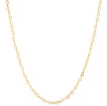 Colar Corrente Gargantilha Feminina 45cm Coração De Ouro 18k