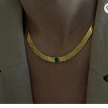 Colar Corrente Gargantilha Fita Choker Dourada Com Pedra