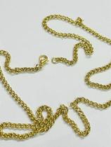 Colar Corrente Grume 0,80mm em Alumínio Dourado - 60cm