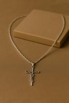 Colar Corrente Jesus Em Cruz Folheada Antialérgica 45cm Colar Corrente Jesus Em Cruz Folheada Antialérgica 45cm
