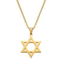 Colar Corrente Judaica Estrela De Davi Amuleto Banhado Ouro Colar Corrente Judaica Estrela De Davi Amuleto Banhado Ouro