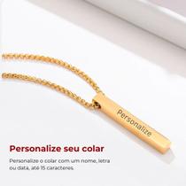 Colar Corrente Line Gold Personalizável