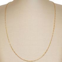 Colar, Corrente Longuinho de Elos Ovais Banhado a Ouro 18k Semijoia Antialergico