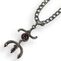 Colar Corrente Maria Mulambo Tridente 3,80 Cm Níquel