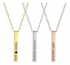 Colar Corrente Masculina Gravação Personalizada Nome Data