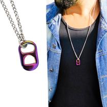 Colar Corrente Masculino Furta Cor Pingente Lacre de Latinha style