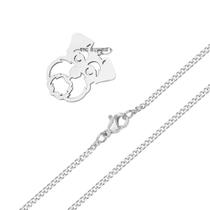 Colar Corrente não escurece pet cachorro Schnauzer pets animal pingente grande aço inox prata