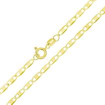 Colar Corrente Piastrine 60cm Cordão Masculino Ouro 18k 750