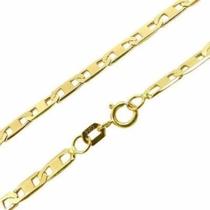 Colar Corrente Piastrine Feminina 50cm Ouro 18k Colar Corrente Piastrine Feminina 50cm Ouro 18k