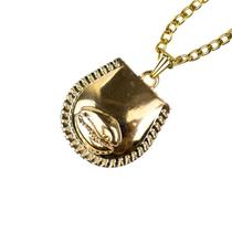 Colar Corrente Pingente Búzios Metal 2,5 Cm Dourado