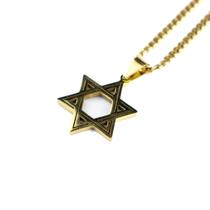 Colar Corrente Pingente David Vazada 2,50 cm Dourada Inox