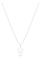 Colar Corrente Pingente De Menina Prata 925 Filha Presente Colar Corrente Pingente De Menina Prata 925 Filha Presente