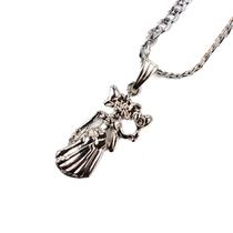 Colar Corrente Pingente Iemanjá Imagem 2,90 cm Niquelado