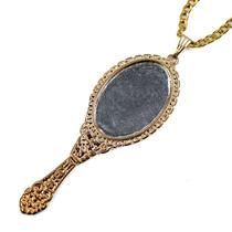 Colar Corrente Pingente Oxum 7,2 cm Abebe Dourado