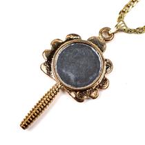 Colar Corrente Pingente Oxum Abebe 5,3 cm Dourado