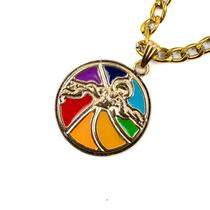 Colar Corrente Pingente Oxumaré 3,1cm Dourado