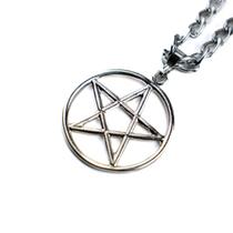 Colar Corrente Pingente Pentagrama 3 cm Niquelado Colar Corrente Pingente Pentagrama 3 cm Niquelado