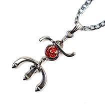 Colar Corrente Pingente Pomba Gira Tridente 3,8cm Níquel Colar Corrente Pingente Pomba Gira Tridente 3,8cm Níquel