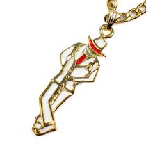 Colar Corrente Pingente Zé Pelintra 4,6 cm Dourada