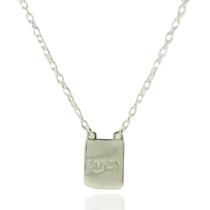 Colar Corrente Placa Desfrute Enjoy Prata 925 Colar Corrente Placa Desfrute Enjoy Prata 925